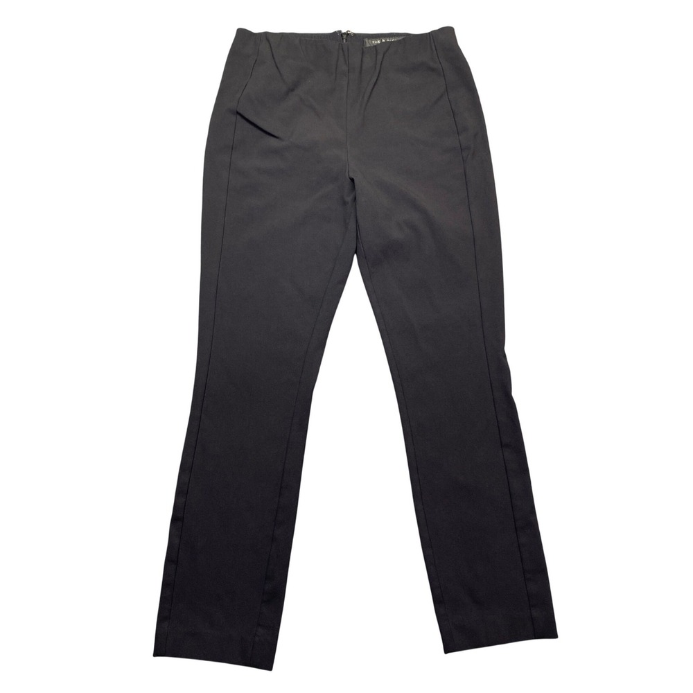 Rag & Bone Simone Slim Ankle Pants Black Stretch Cotton Blend Size 8 Made in USA